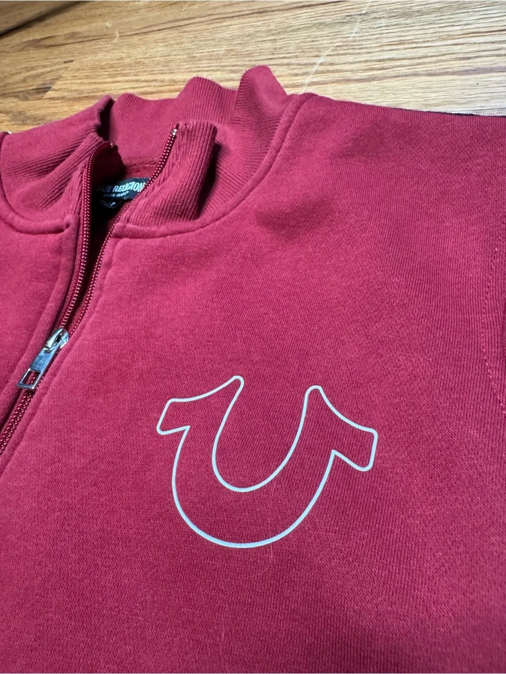 True Religion Zip Up Track Jacket Red Men’s Small Preowned 2000s